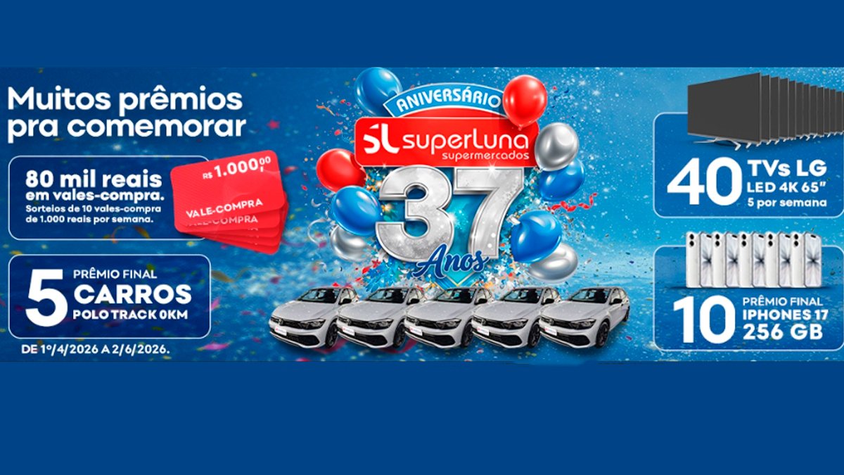 Banner da Superluna Aniversário 37 Anos