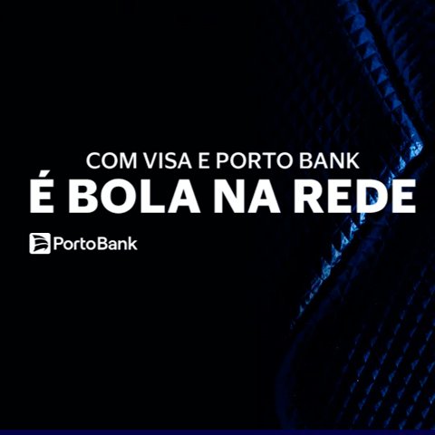 Banner quadrado da Visa Porto Bank Bola na Rede