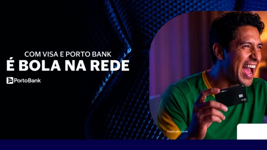 Banner da Visa Porto Bank Bola na Rede