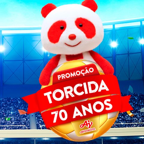 Banner quadrado da Ajinomoto Torcida 70 Anos