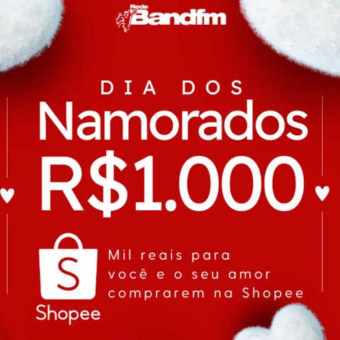 Banner quadrado da Dia dos Namorados Band FM
