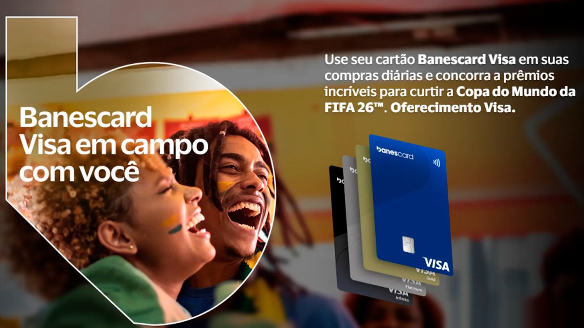 Banner da Banescard Visa Copa 2026