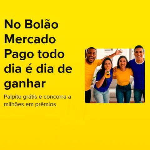 Banner quadrado da Bolão da Copa Mercado Pago