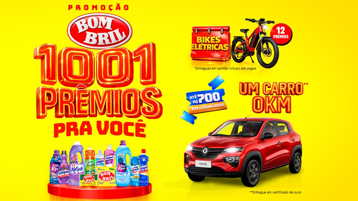 Banner da Bombril 1001 Prêmios Pra Você