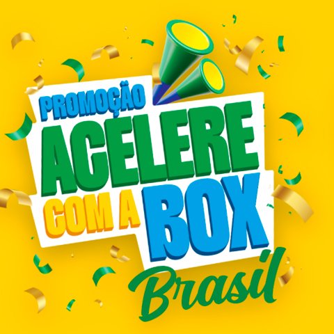 Banner quadrado da Acelere com a Box Mania
