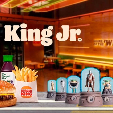 Banner quadrado da Burger King Brinquedos Star Wars