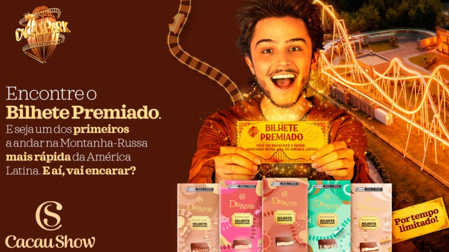 Banner da Cacau Show Dreams Bilhete Premiado