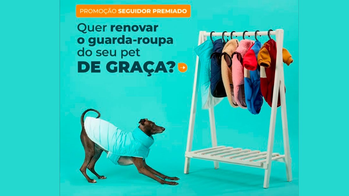 Banner da Cobasi Seguidor Premiado Roupas Pet