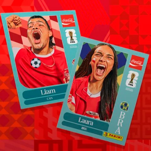 Banner quadrado da Coca-Cola Figurinhas Personalizadas