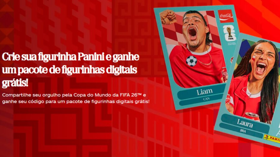 Banner da Coca-Cola Figurinhas Personalizadas