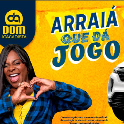 Banner quadrado da Arraiá Que Dá Jogo
