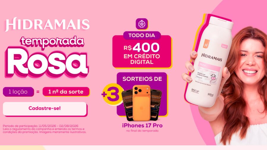Banner da Temporada Rosa Hidramais