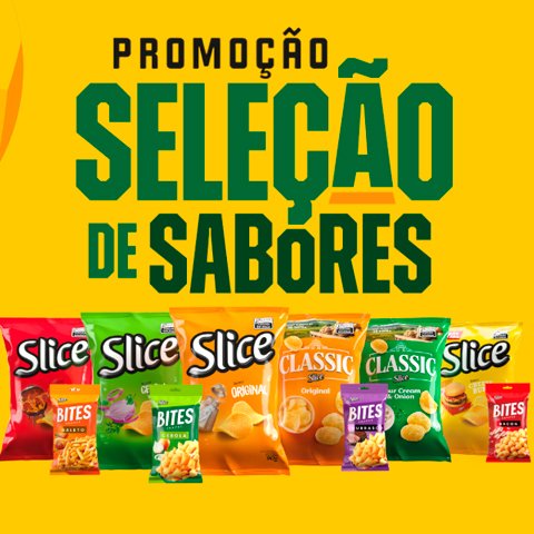 Banner quadrado da Seleção de Sabores Slice e Bites