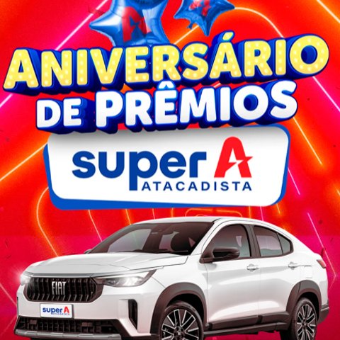 Banner quadrado da Aniversário de Prêmios Super A Atacadista