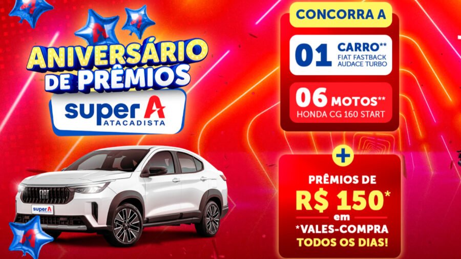 Banner da Aniversário de Prêmios Super A Atacadista