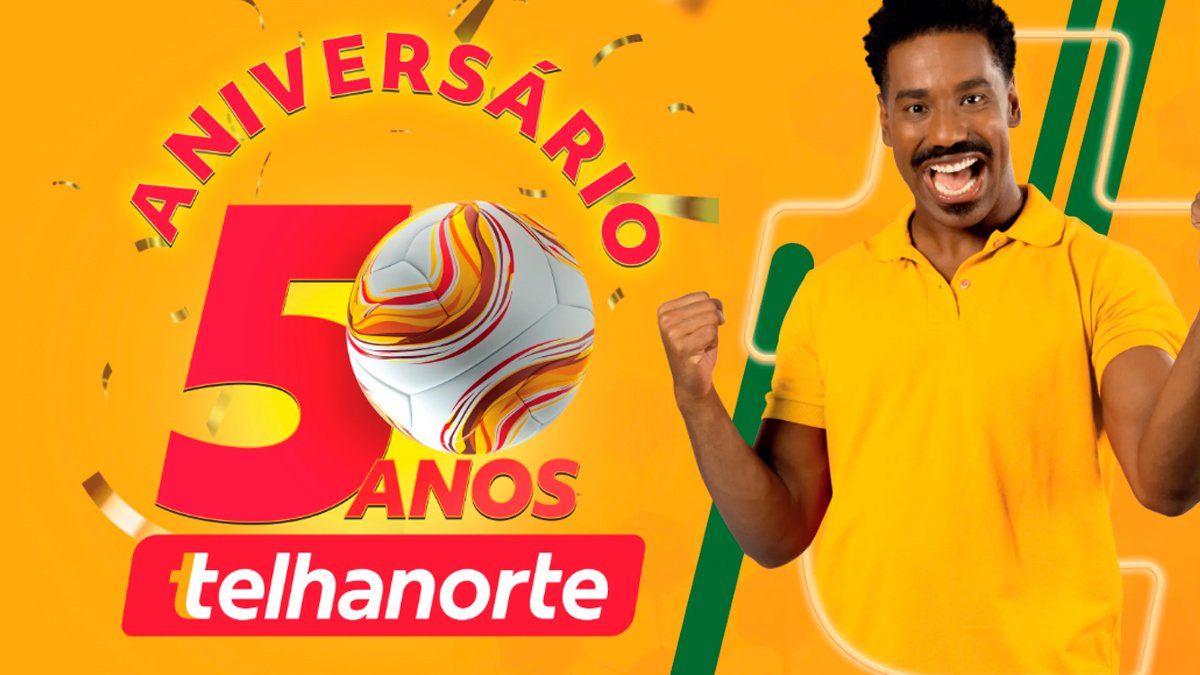 Banner da Telhanorte Aniversário 50 Anos