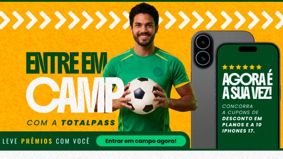 Banner da TotalPass Entre em Campo