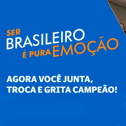Banner quadrado da Cartão Caixa Visa Ser Brasileiro é Pura Emoção