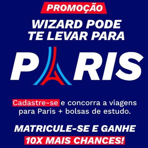 Banner quadrado da Wizard Pode Te Levar Para Paris