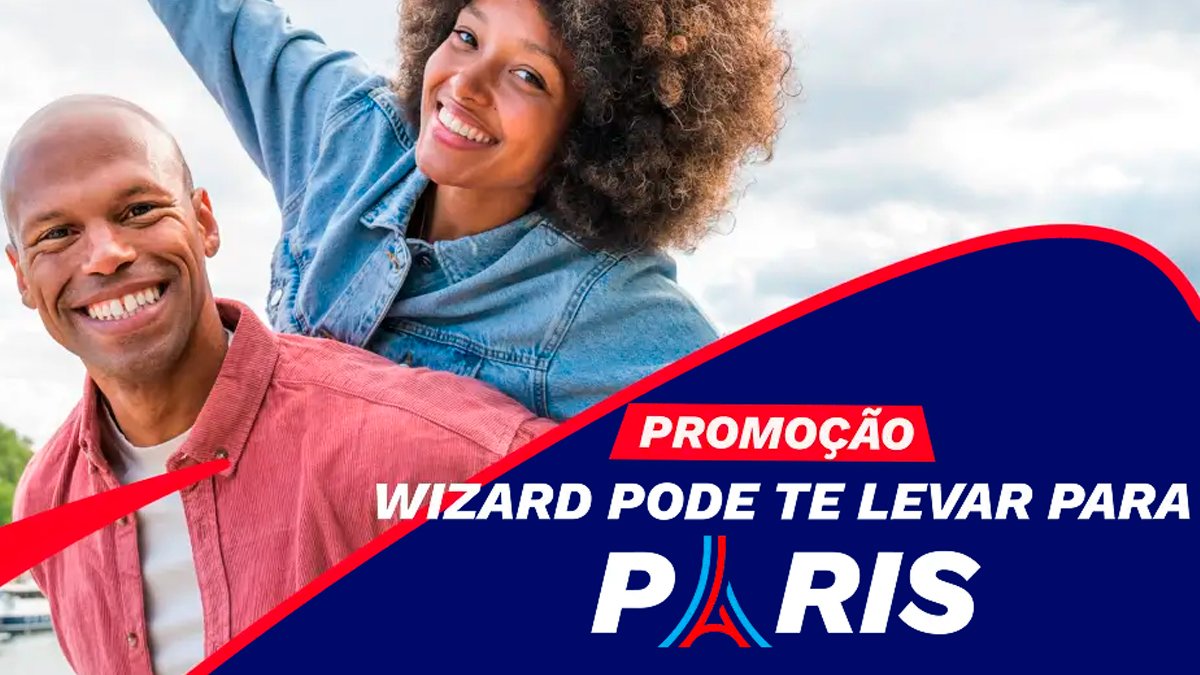 Banner da Wizard Pode Te Levar Para Paris