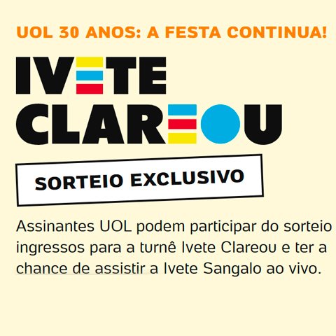 Pr&ecirc;mios e Sorteios em Destaque da Promo&ccedil;&atilde;o 30 Anos Uol
