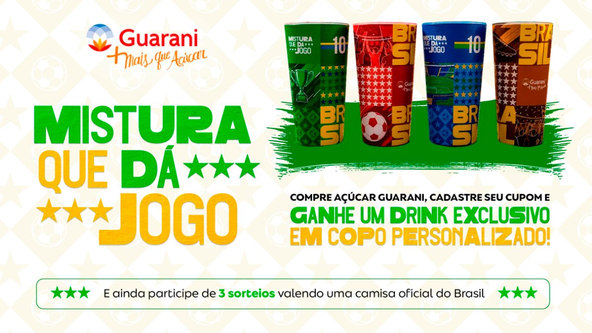 Banner da Guarani Mistura que dá Jogo