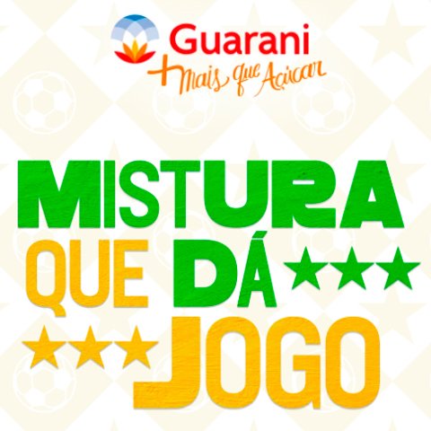 Banner quadrado da Guarani Mistura que dá Jogo
