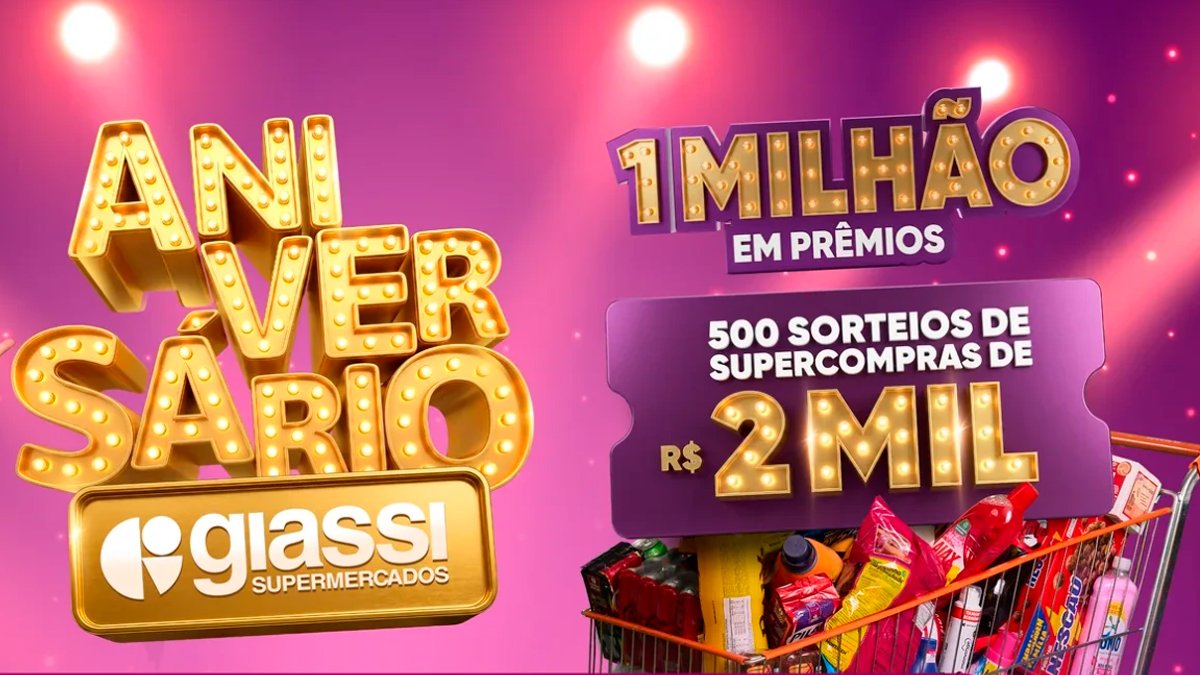 Banner da Promoção Giassi Aniversário