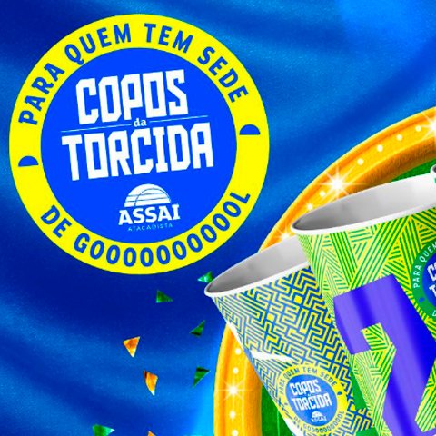 Banner quadrado da Copos da Torcida Assaí