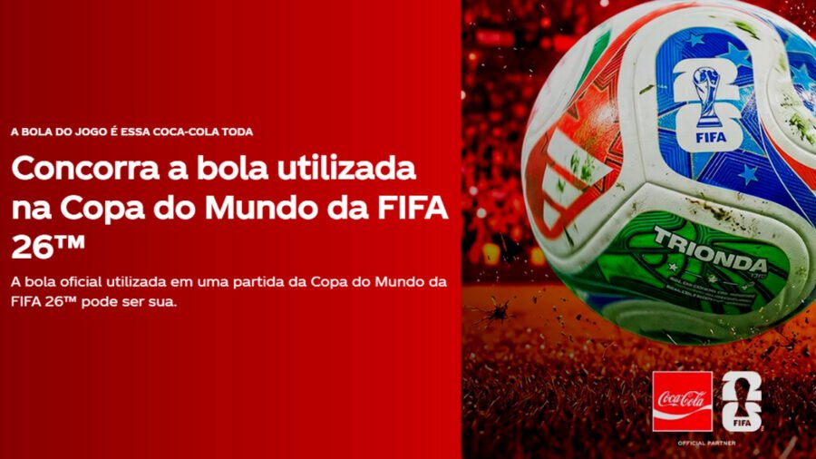 Banner da Promoção Coca-Cola A Bola do Jogo