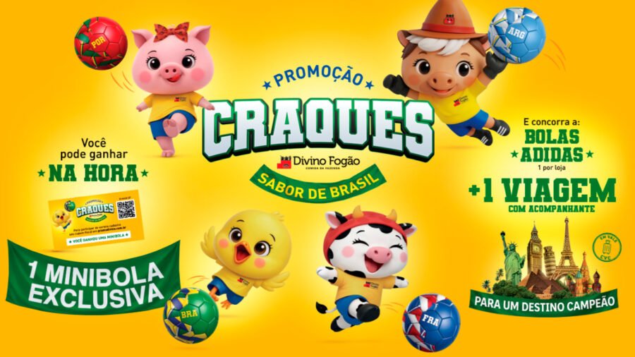 Banner da Divino Fogão Craques Sabor de Brasil
