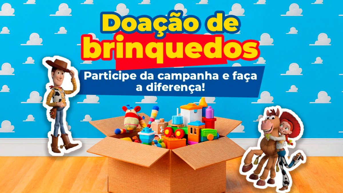 Imagem Social do Post - Promoção Doe Seu Brinquedo – Toy Story 5