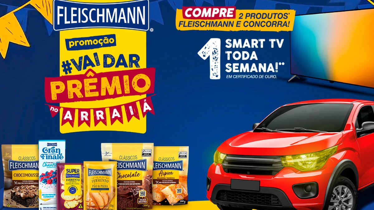 Banner da Fleischmann #Vai Dar Prêmio no Arraiá