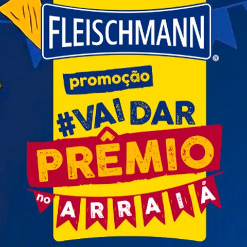 Banner quadrado da Fleischmann #Vai Dar Prêmio no Arraiá