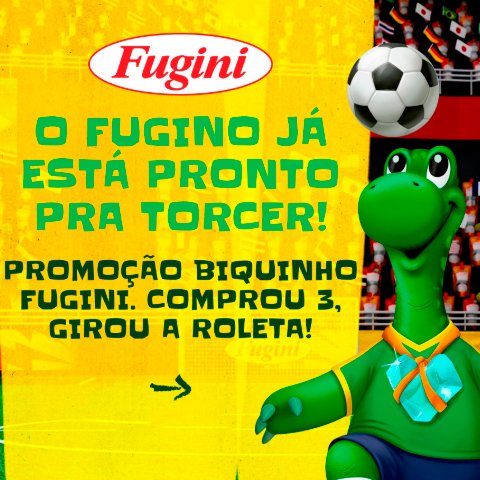 Banner quadrado da Fugini Mais Biquinho