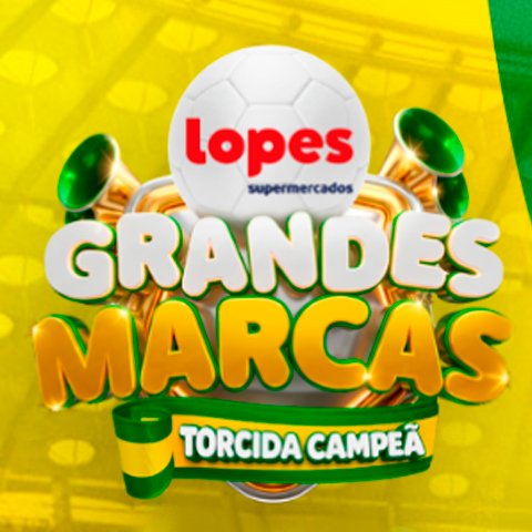 Banner quadrado da Grandes Marcas Lopes Supermercados Torcida Campeã