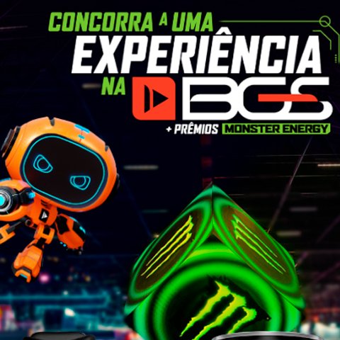 Banner quadrado da Monster Energy Leva Você à BGS 2026