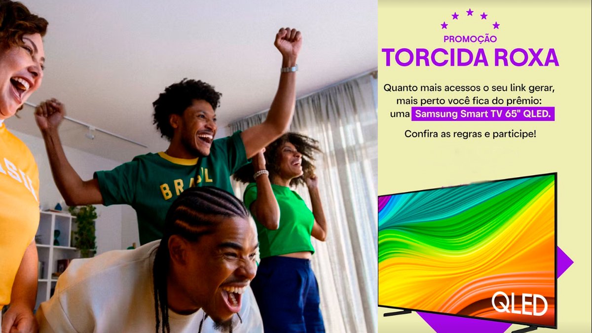 Banner da Promoção Nubank Torcida Roxa