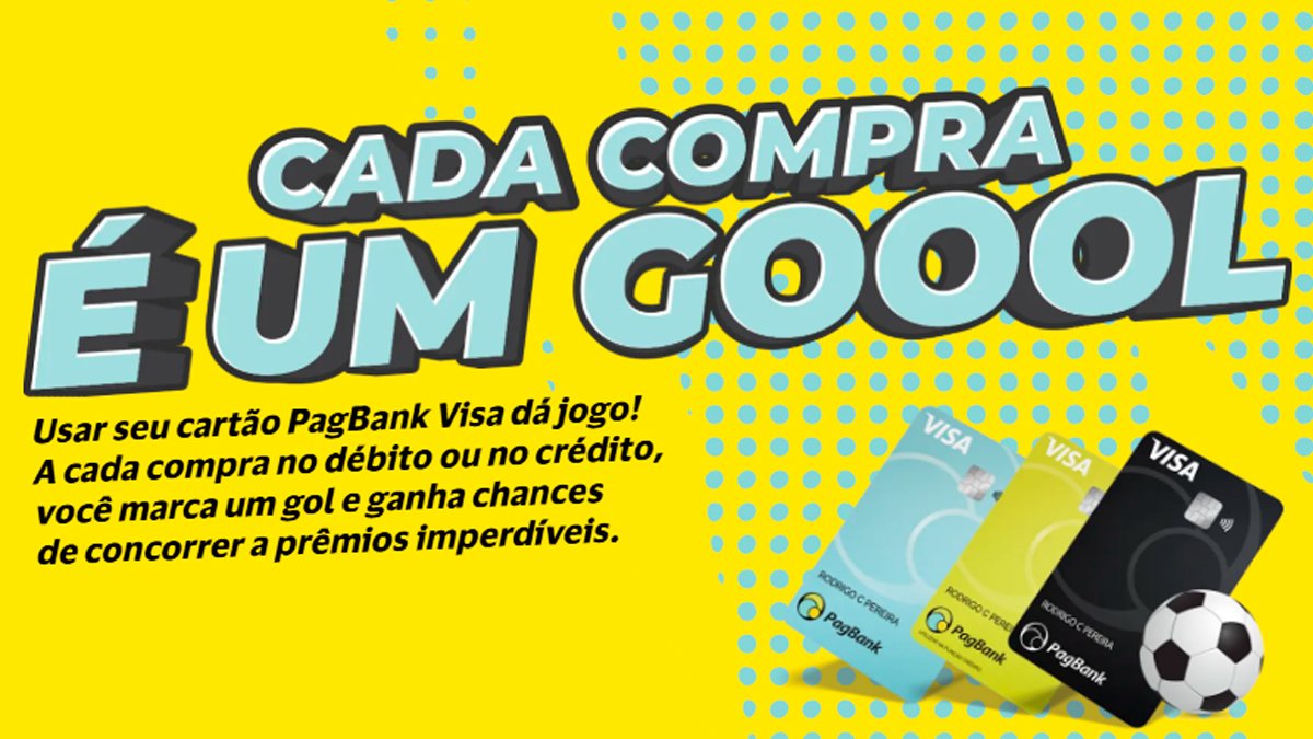 Banner da PagBank Visa Cada Compra é um Gol