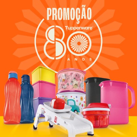 Banner quadrado da Tupperware 80 Anos