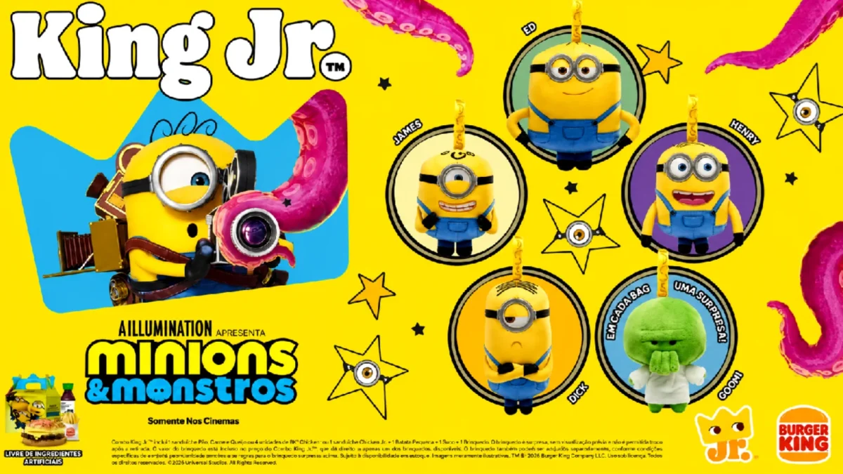 Burger King lança coleção de Minions em formato ‘Blind Box’: veja como garantir o seu