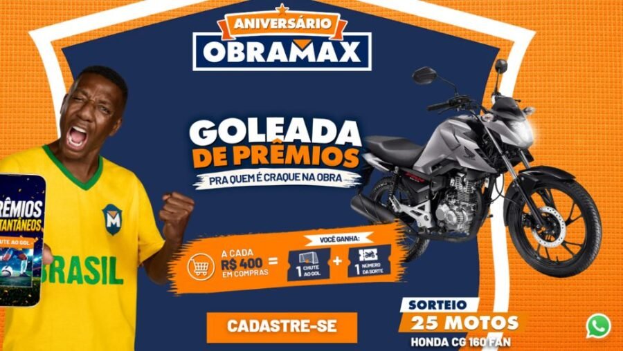 Banner da Promoção Aniversário Obramax