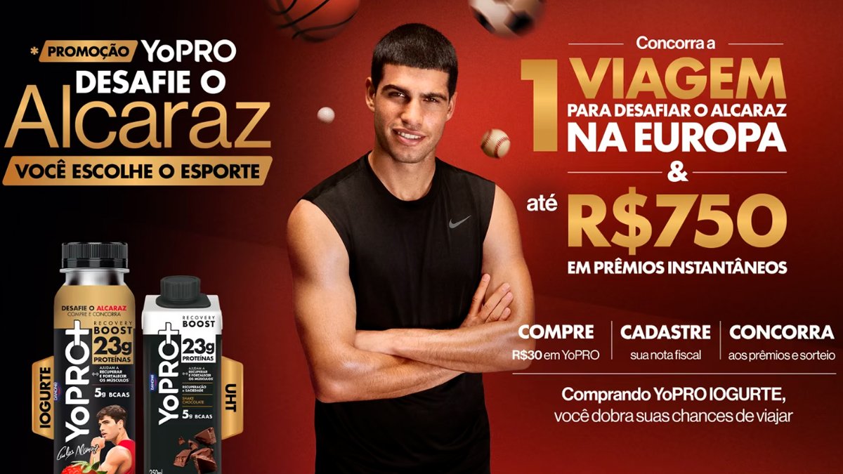 Banner da Promoção YoPro Desafie o Alcaraz