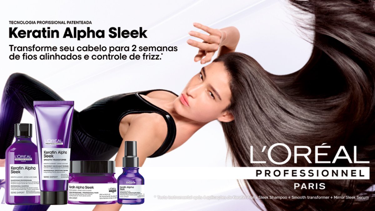 Banner da Promoção L'Oréal Keratin Alpha Sleek