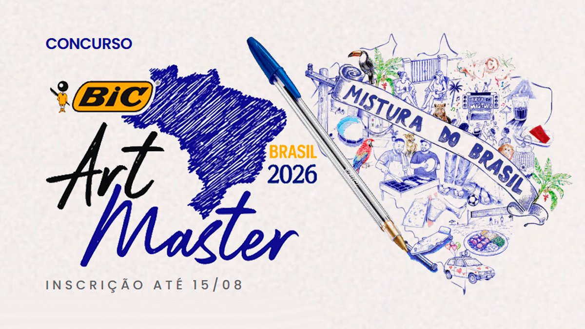 Banner da Promoção Bic Art Master Brasil 2026