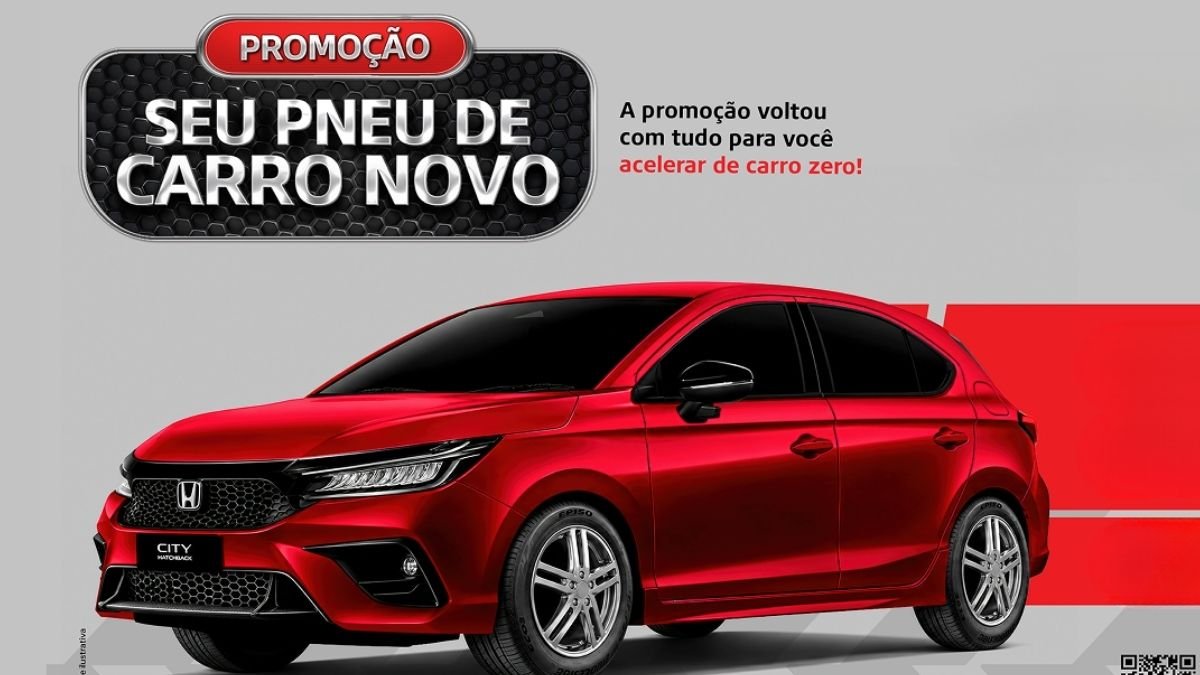 Banner da Promoção Bridgestone Seu Pneu de Carro Novo
