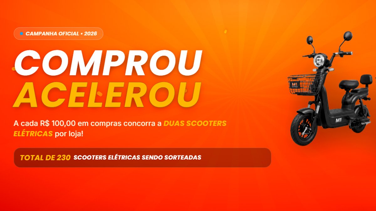 Banner da Promoção Beira Rio Comprou Acelerou