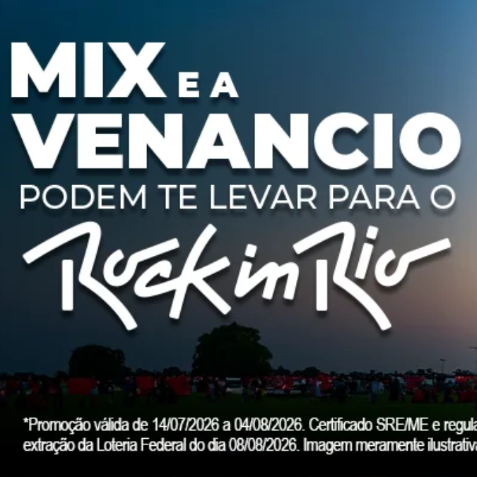 Prêmios e Sorteios em Destaque da Promoção Drogaria Venancio Mix e Venancio te levam pro Rock in Rio