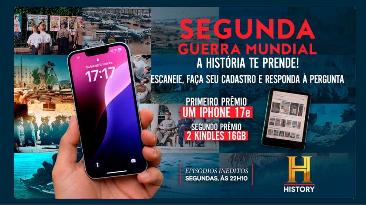 Banner da Promoção A História Te Prende O History Te Premia