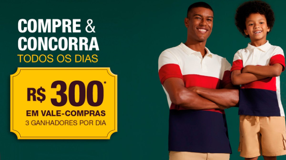 Banner da Promoção Lojas Avenida Compre e Concorra